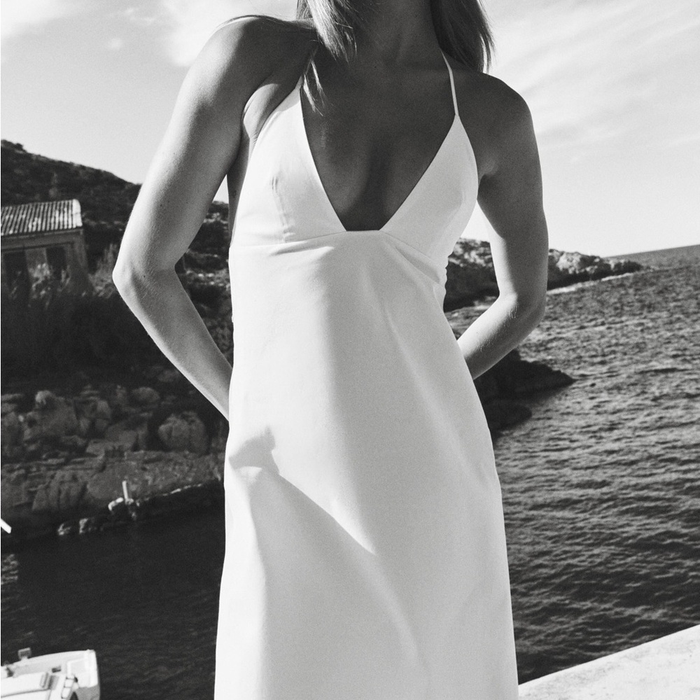 Open Back Trench Dress | Zara NWT